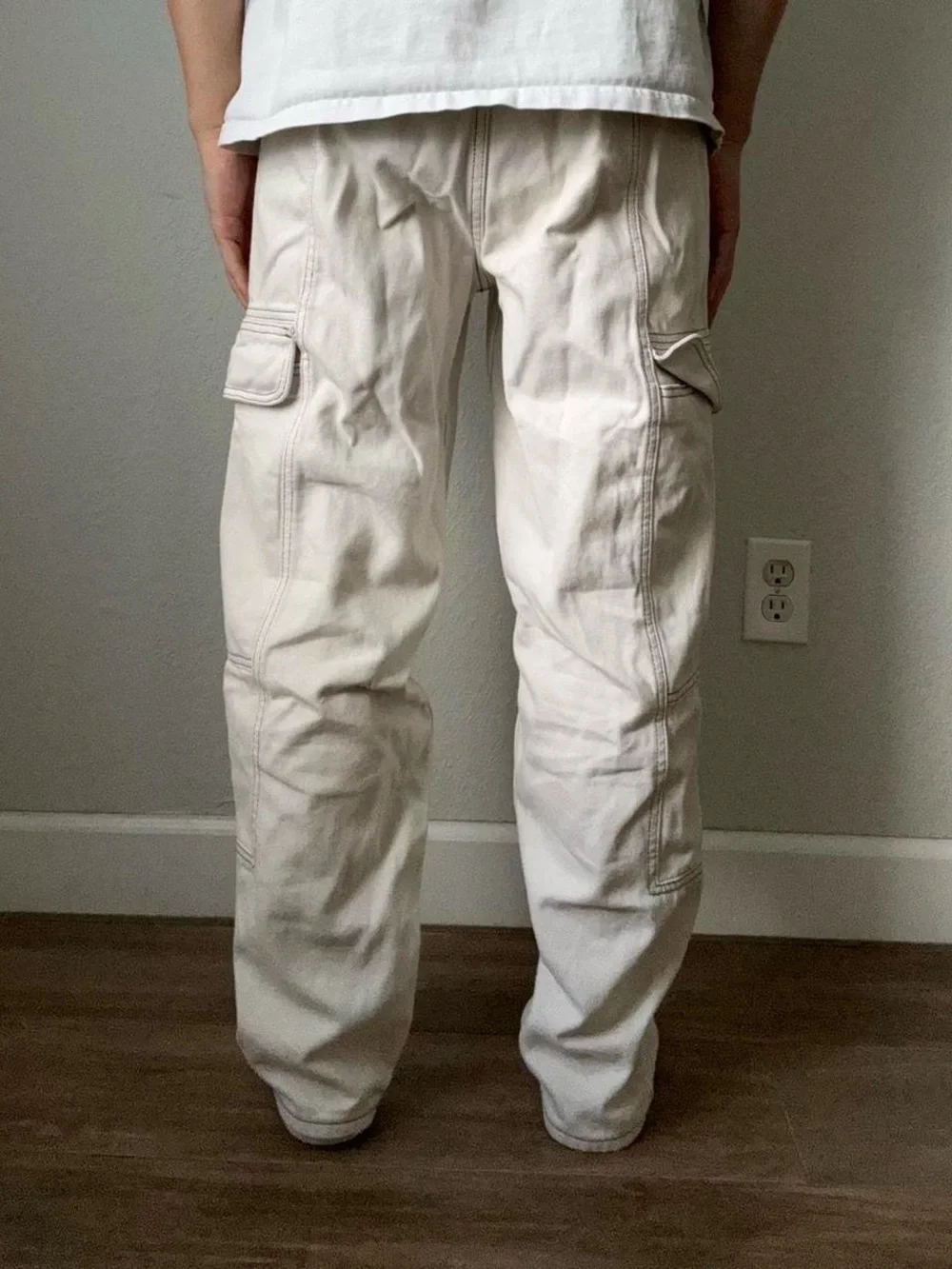 BDG Big Urban Outfitters Carpenter White Jeans